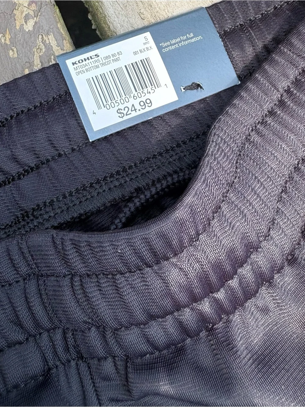 Tek Gear Black Athletic Track Pants - Lightweight Performance size S
